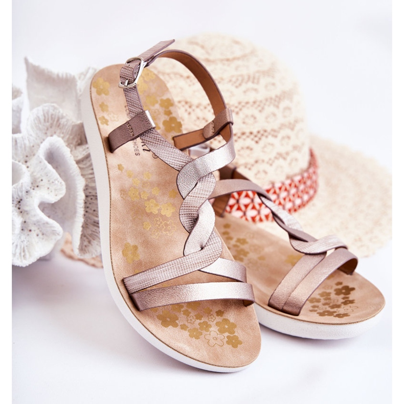 S.Barski Dětské sandály s přezkou Silver Dimmel stříbrný 1