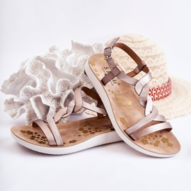 S.Barski Dětské sandály s přezkou Silver Dimmel stříbro 2