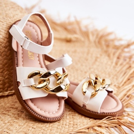 FR1 Dětské sandály s bílým suchým zipem Layra ['bílý'] 1