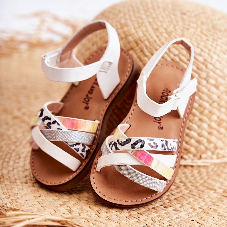 FR1 Dětské bílé letní sandály Nelson bílý bílý 2