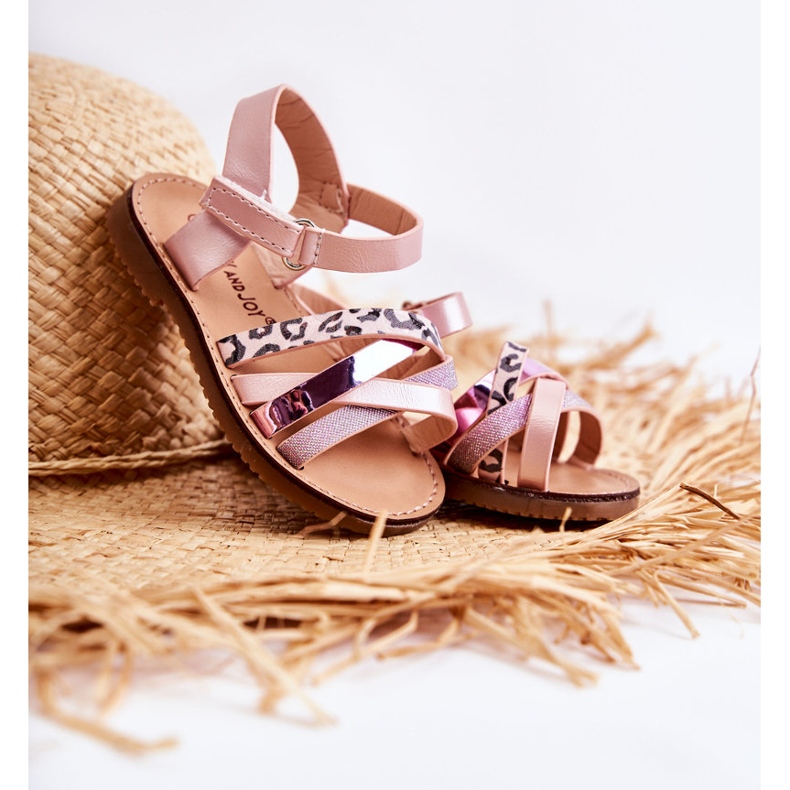 FR1 Dětské růžové letní sandály Nelson růžový růžový 1