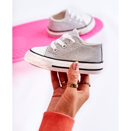 Dětské tenisky vázané Silver Wella stříbrný stříbrný 1 Dětské tenisky vázané Silver Wella stříbrný stříbrný 1