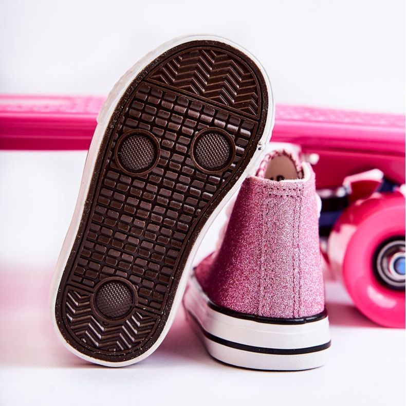 Dětské růžové vysoké tenisky Catrina růžový růžový 2