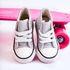 Dětské tenisky High Silver Catrina stříbro stříbro 2