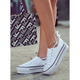 FS3 Dámské tenisky na masivní platformě v bílé barvě Farona bílý 1