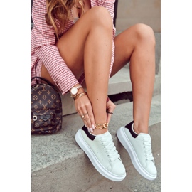 FS3 Dámské sportovní boty na platformě černobílé Eliso bílý černý 2