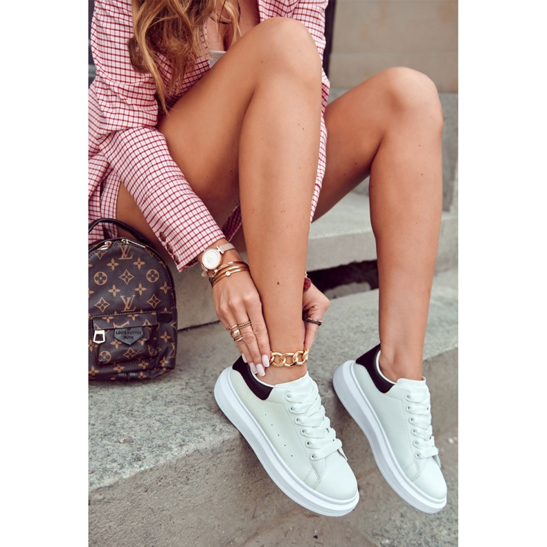 FS3 Dámské sportovní boty na platformě černobílé Eliso bílý černá 2