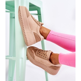 PS1 Dámské semišové sportovní boty Béžová Segurro béžový 1