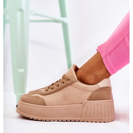 PS1 Dámské semišové sportovní boty Béžová Segurro béžový 2