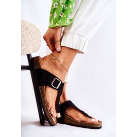 FB1 Dámské Pantofle Se Sponou Černá Elina 1