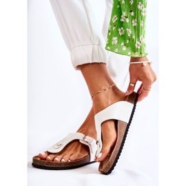 FB1 Dámské Pantofle Se Sponou Bílá Elina bílý 1