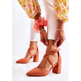 FB1 Módní Sandály Na Sinari Orange Bar oranžový 1