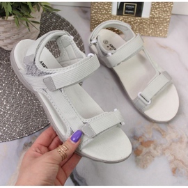 American Club W AM896B šedé sandály na suchý zip 1