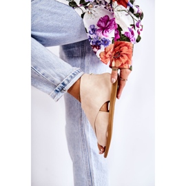 S.Barski Dámské kožené sandály béžová Catalise béžový 2