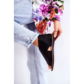 S.Barski Dámské černé kožené sandály Catalise černá 2