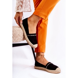 S.Barski Klasické dámské černé nazouvací espadrilky Cersei černý 1
