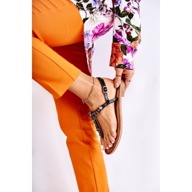 S.Barski Dámské sandály na léto černé margery černá 2