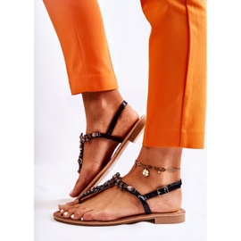 S.Barski Dámské sandály na léto černé margery černá 1