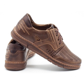 Polbut Pánské volnočasové boty J55 na léto, hnědé hnědý 3