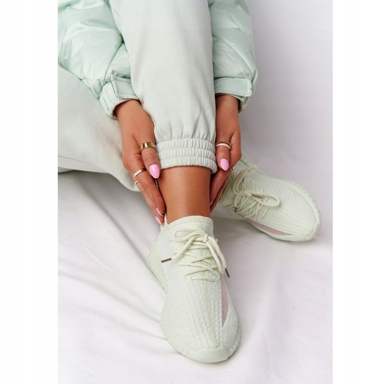 Dámské světle zelené tenisky sportovní boty zelená 4