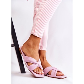 Dámské Velurové pantofle Light Violet Vanilla Sky fialový 1 Dámské Velurové pantofle Light Violet Vanilla Sky fialový 1