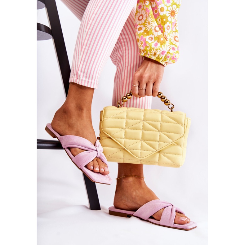 Dámské Velurové pantofle Light Violet Vanilla Sky fialový 2 Dámské Velurové pantofle Light Violet Vanilla Sky fialový 2