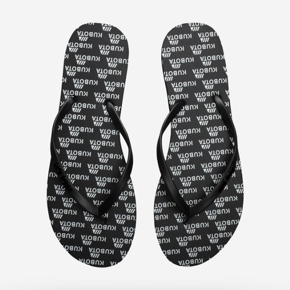 Černé gumové žabky Kubota KUB7 černá 1