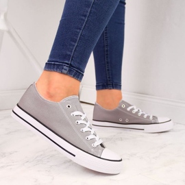 Šedé tenisky Atletico W ATC266G šedá 2 Šedé tenisky Atletico W ATC266G šedá 2