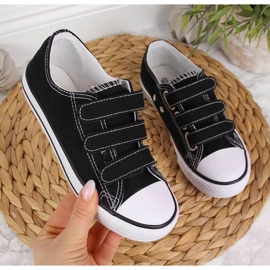 Tenisky na suchý zip Atletico Jr ATC387B černé černá 1 Tenisky na suchý zip Atletico Jr ATC387B černé černá 1