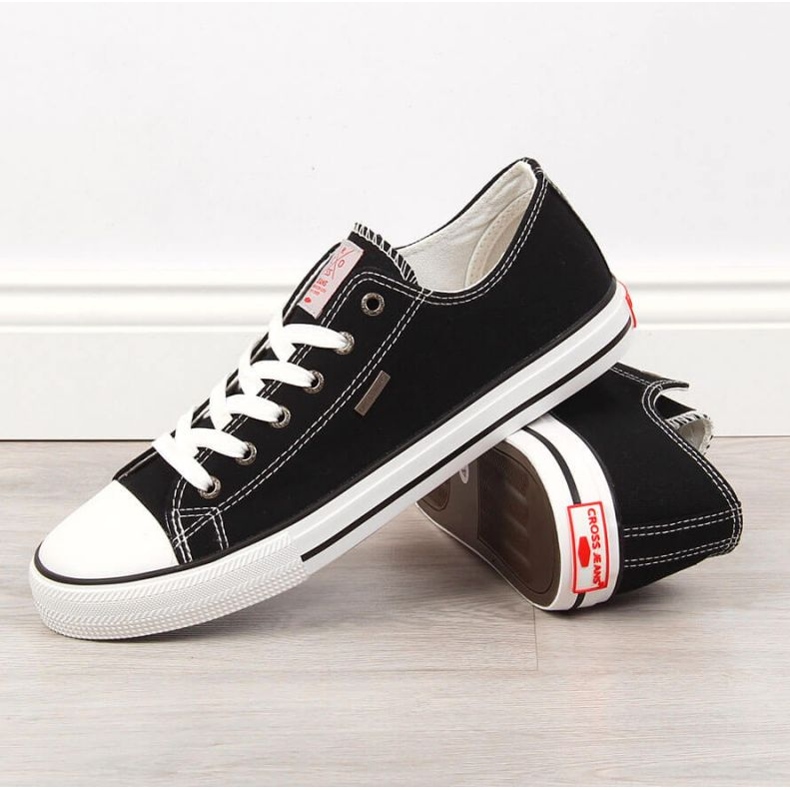 Low Cross Jeans M JJ1R4003C černé tenisky černá 2 Low Cross Jeans M JJ1R4003C černé tenisky černá 2