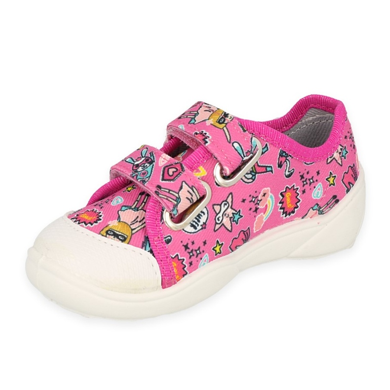 Befado Pink Children's Sneakers 907P148 barevné vzory růžový 1