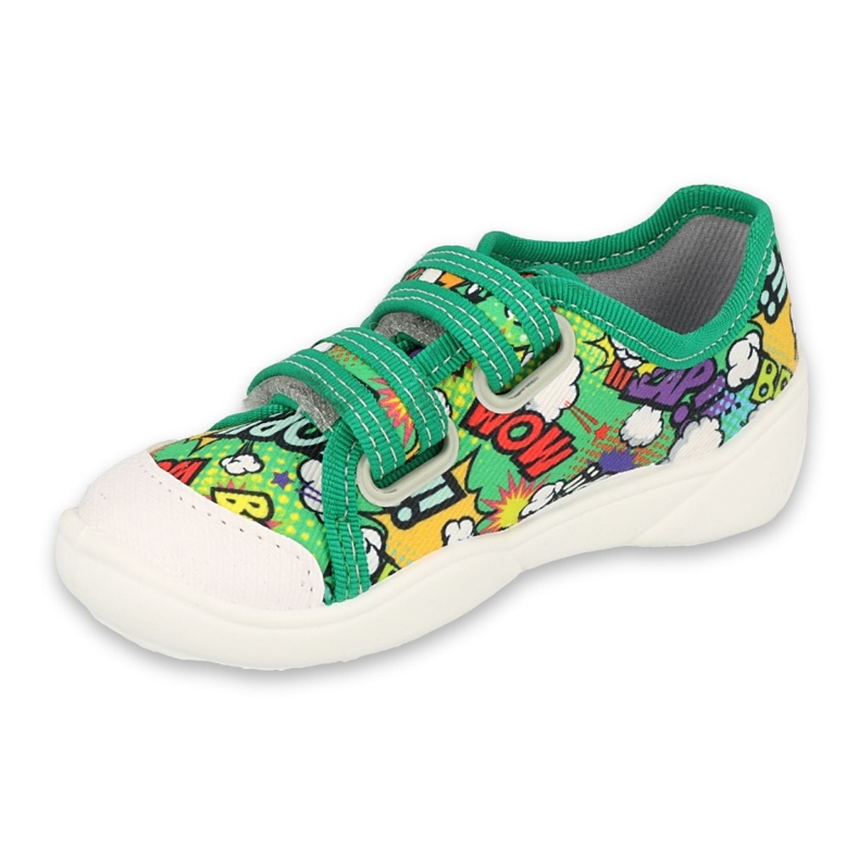 Dětské pantofle Befado pro suchý zip 907p122 zelený 1