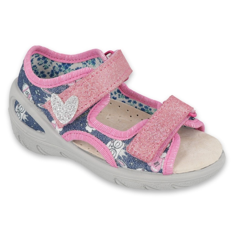 Dětská obuv Befado pu 065X151 červené růžový stříbrný 1