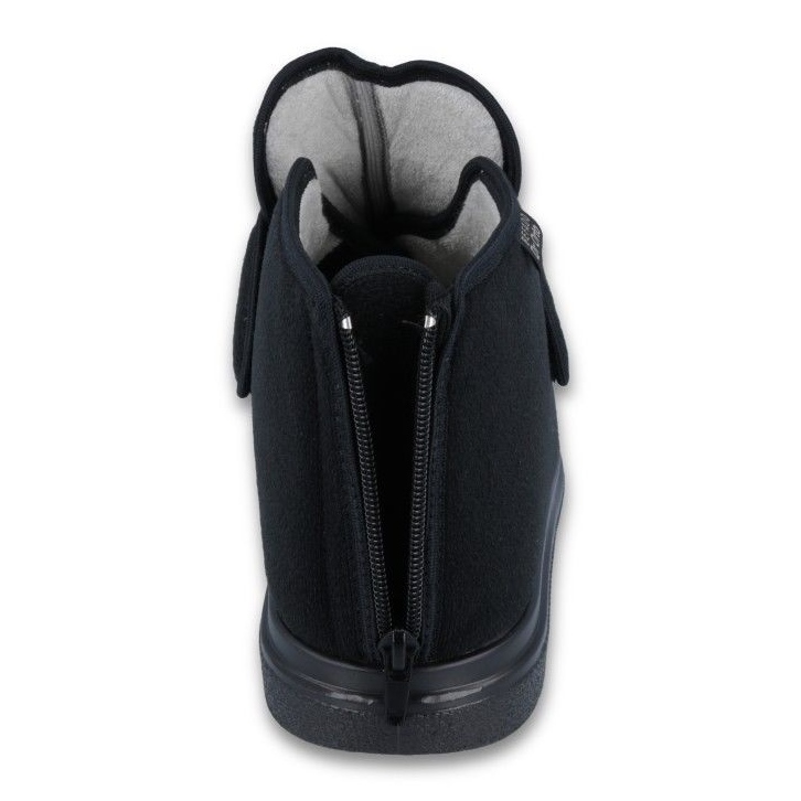 Dr.ORTO Befado pánské pantofle se suchým zipem 987M002 černá, podšívka Silver(Ag) černý 1
