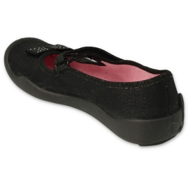Befado Children's Ballerinas 114Y240 s luky v flitrech černá 2