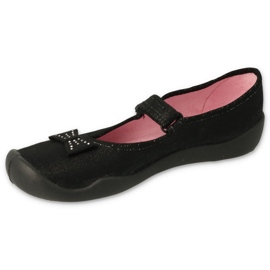 Befado Children's Ballerinas 114Y240 s luky v flitrech černá 1 Befado Children's Ballerinas 114Y240 s luky v flitrech černá 1