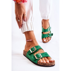 FB1 Dámské zelené slip-on Misandei zelený 1