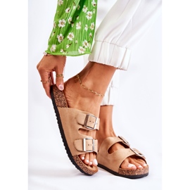 FB1 Dámské pantofle Béžová Misandei béžový 1