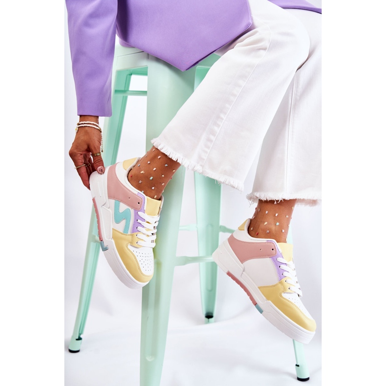 PS1 Dámská sportovní obuv, bílá a žlutá Francis bílý vícebarevný 1