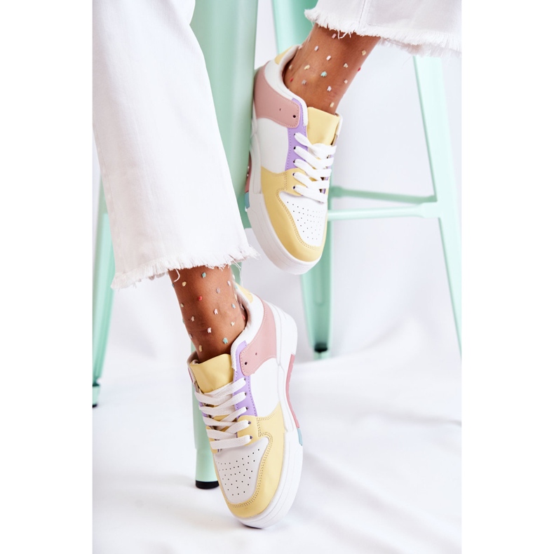 PS1 Dámská sportovní obuv, bílá a žlutá Francis bílý vícebarevný 2