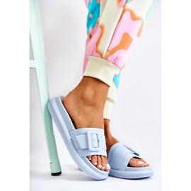 Dámské Pantofle Se Sponou Modrá Devia modrý 2