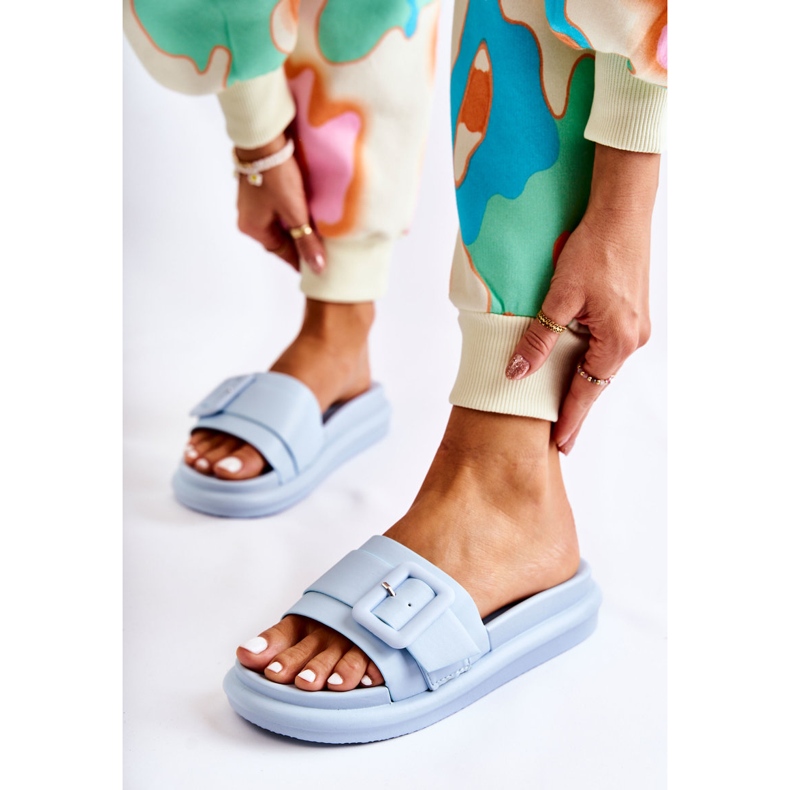 Dámské Pantofle Se Sponou Modrá Devia modrý 1