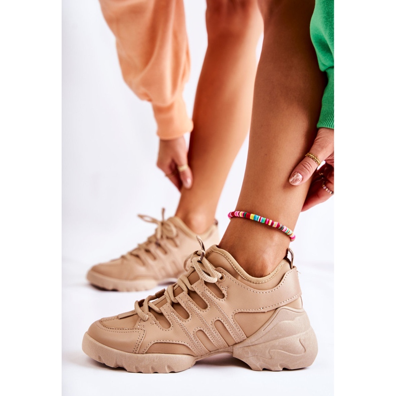 PG2 Dámské sportovní tenisky Béžové boty Azella béžový 1