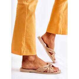 PG1 Dámské módní semišové béžové pantofle Lorrie béžový 2