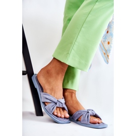 PG1 Dámské módní semišové pantofle Blue Lorrie modrý 2