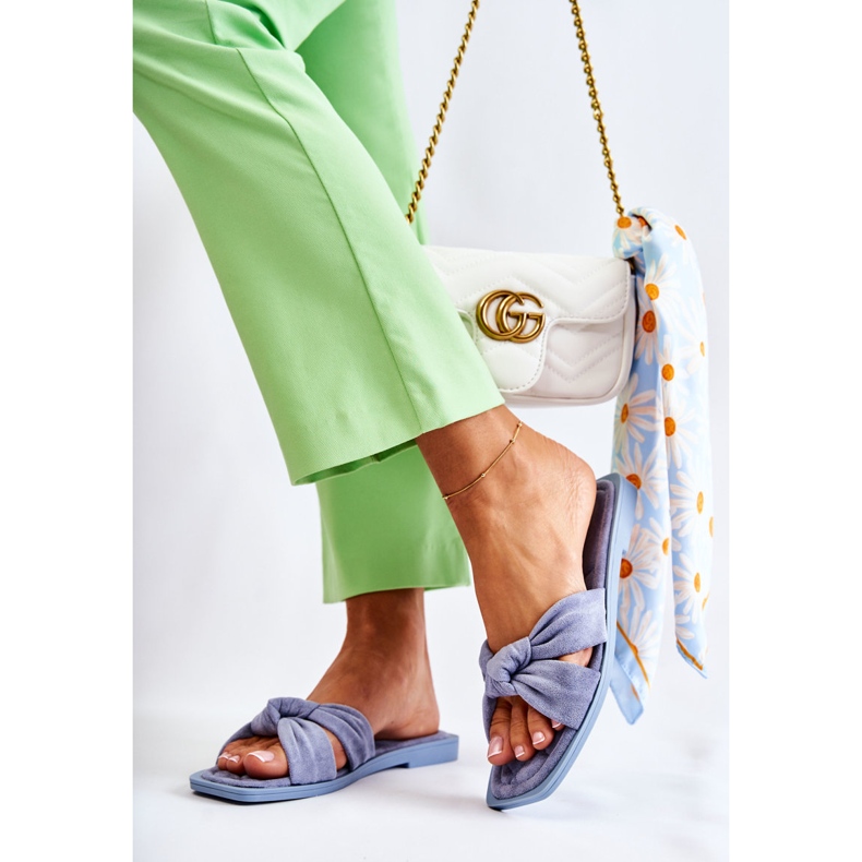 PG1 Dámské módní semišové pantofle Blue Lorrie modrý 1