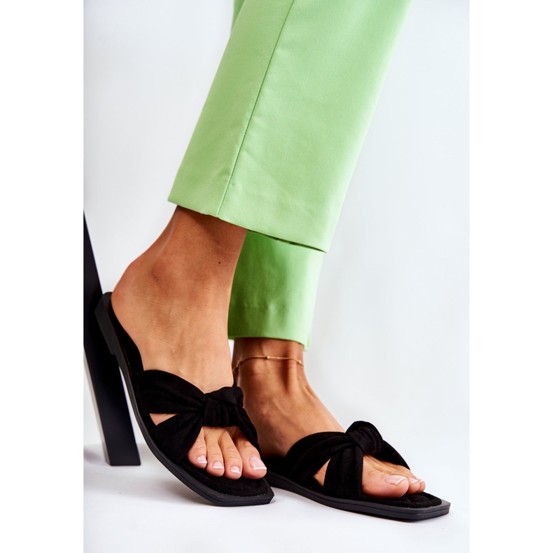 PG1 Dámské módní semišové černé pantofle Lorrie černá 1