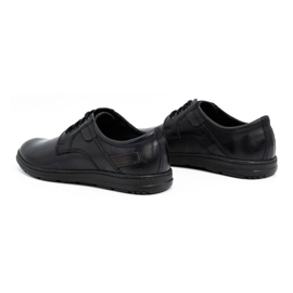 Joker Černé pánské kožené boty 536J černá 4
