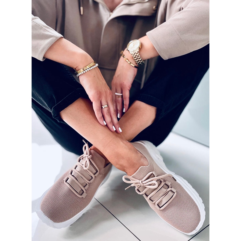 Ponožkové tenisky Wendy Khaki béžový 1 Ponožkové tenisky Wendy Khaki béžový 1