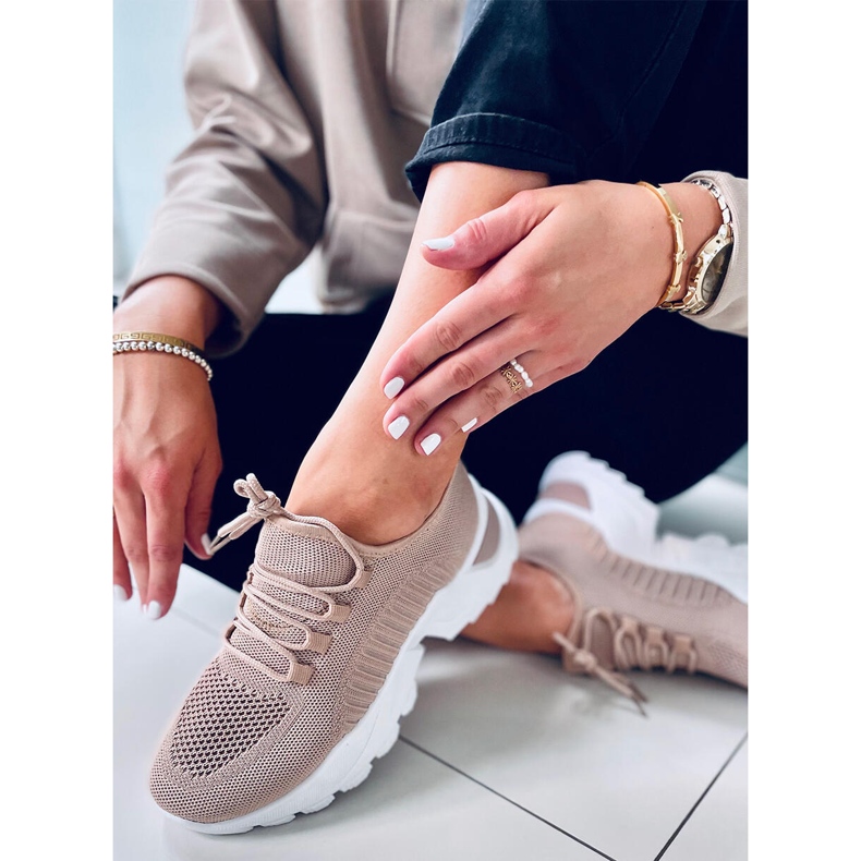 Ponožkové tenisky Thorne Khaki béžový 1